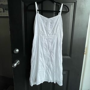 White eyelet cami dress